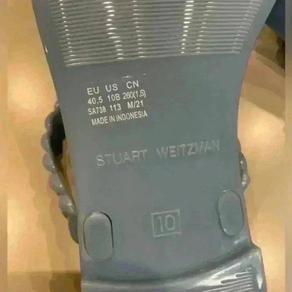 Stuart Weitzman, Sawyer Braided Dual-Band Jelly Sandals, US 10 - Picture 7 of 7